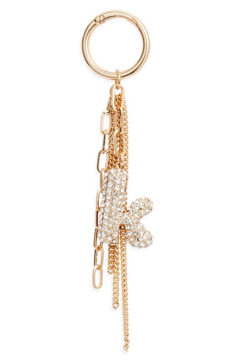 Pavé Crystal Inital Bag Charm