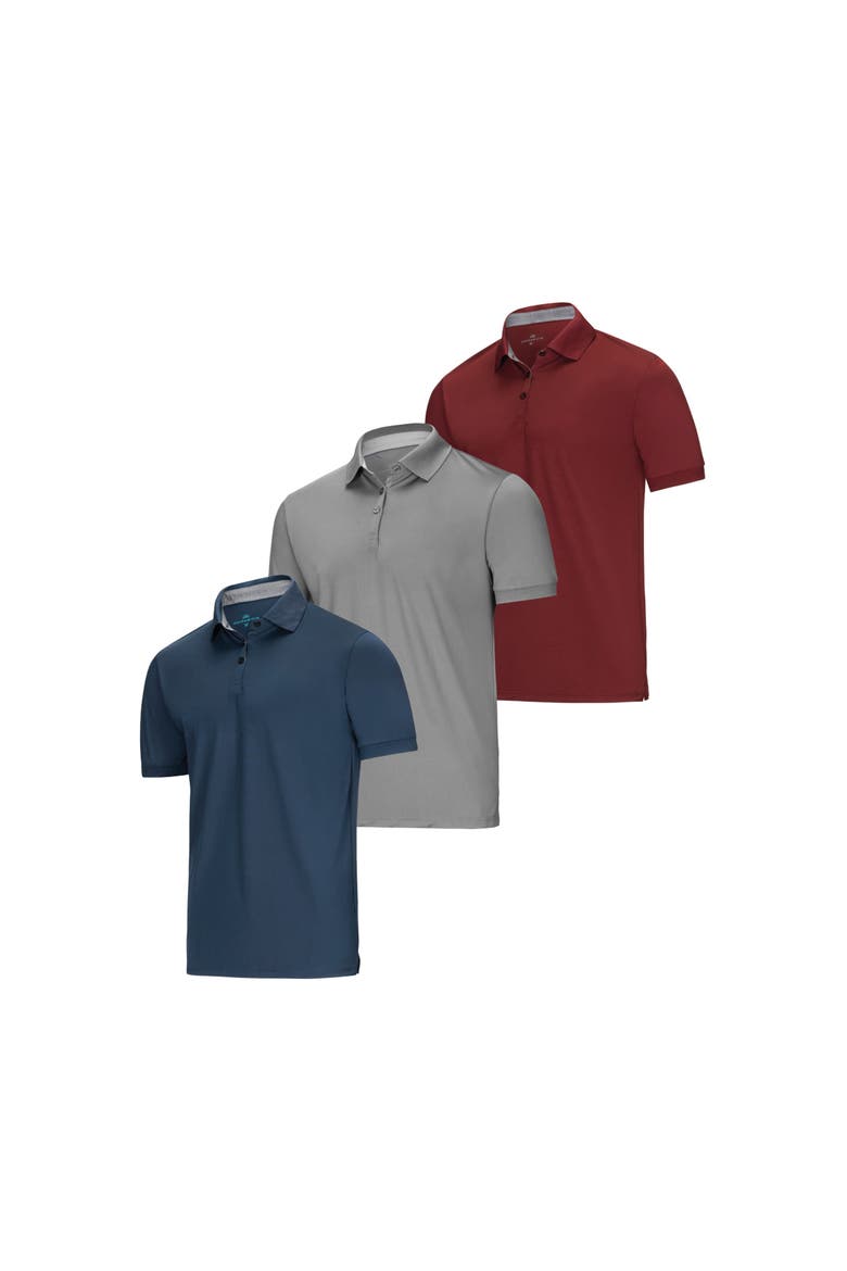 Lightweight Performance Stretch Golf Polo Shirt, Main, color, Dark Gray, Burgundy, Navy