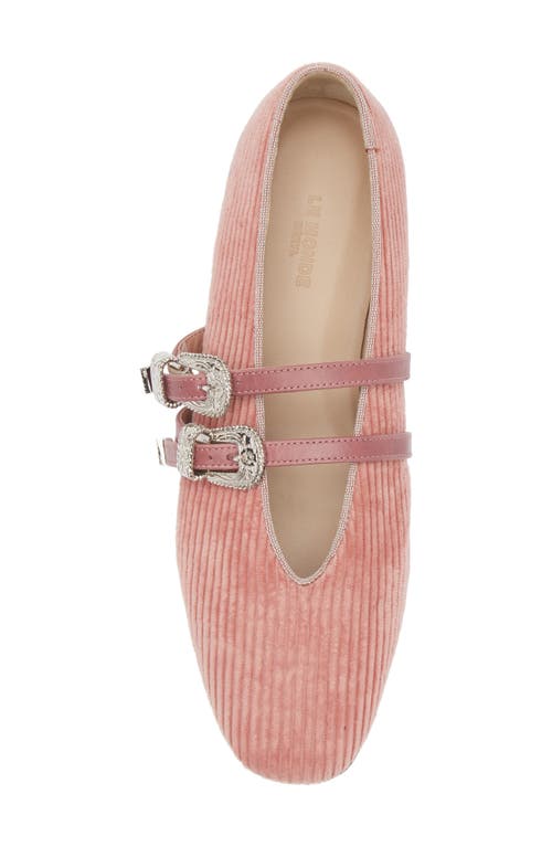 Le Monde Beryl Claudia Corduroy Mary Jane Flat In Animal Print