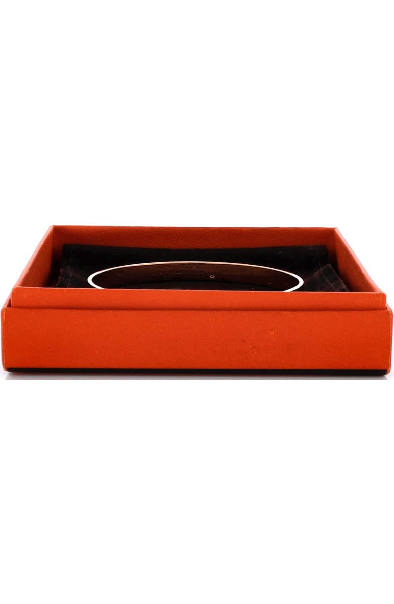 Pre-Owned Hermes Kelly Bracelet 18K Rose Gold with 4 Diamonds Small, Alternate, color, Rose Gold