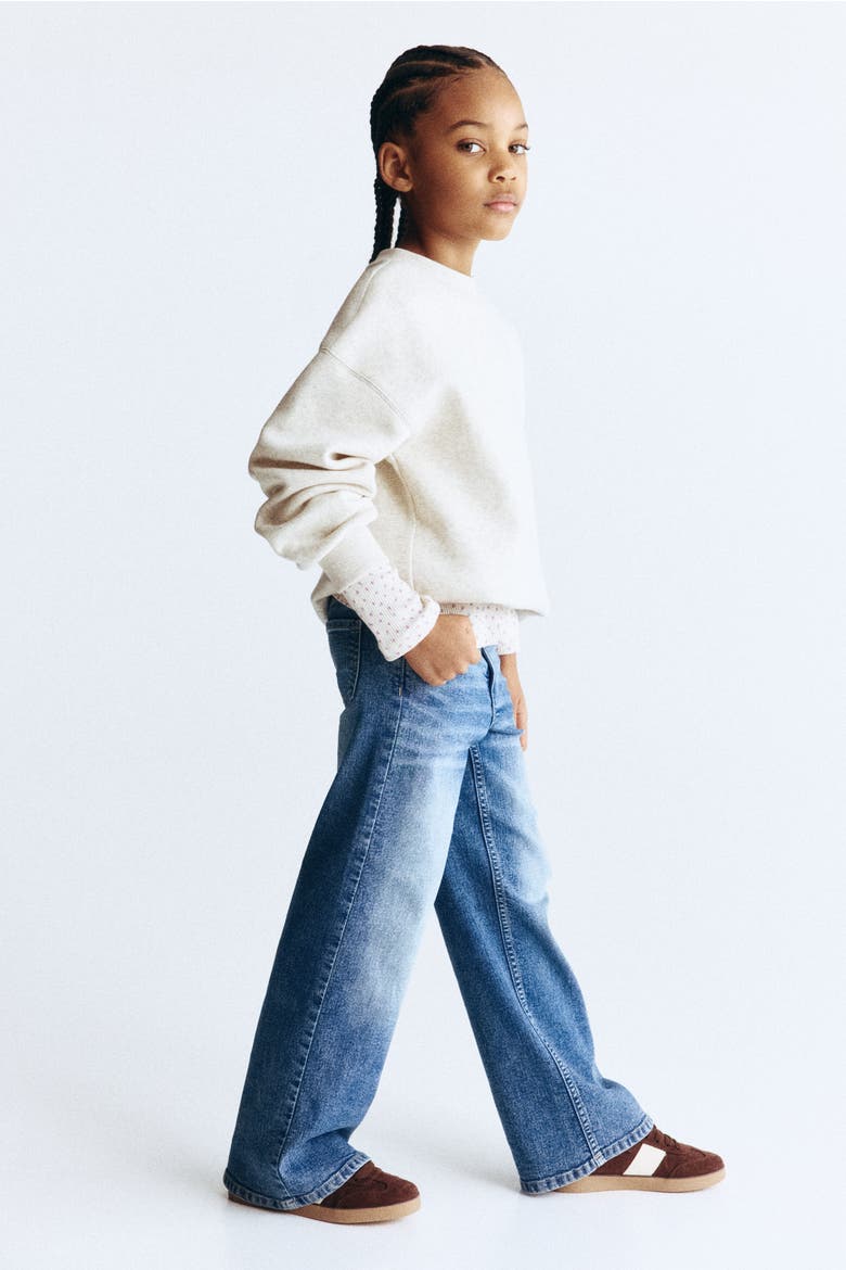 Superstretch Wide Leg Jeans, Alternate, color, Washed denim blue