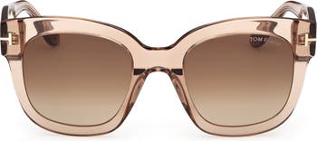 TOM FORD Beatrix 52mm Gradient Geometric Sunglasses | Nordstrom
