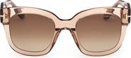 TOM FORD Beatrix 52mm Gradient Geometric Sunglasses