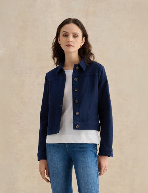 Selborne Tailored Cropped Denim Jacket