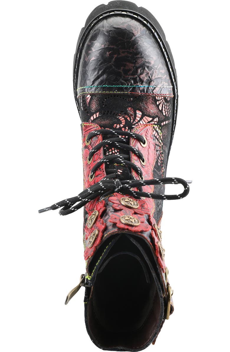 L'Artiste by Spring Step L'Artiste Limitless Cap Toe Bootie, Alternate, color, Red Multi