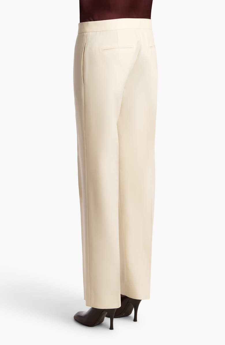 Khaite Callen Tapered Faille Straight Leg Pants, Alternate, color, Cream