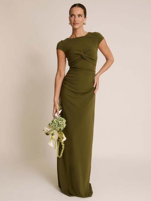 Six Stories Twist Bust Short Sleeve Stretch In Green