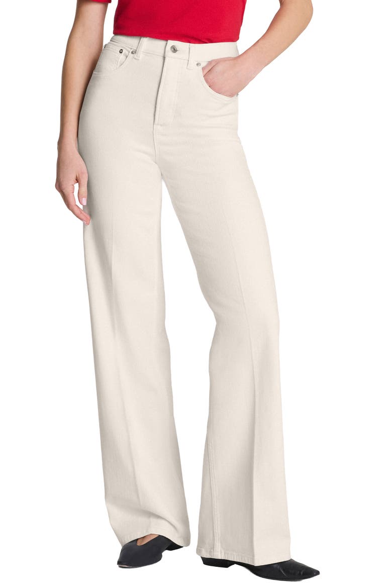 SPANXshape™ Authentic 360 High Waist Wide Leg Jeans, Main, color, ALABASTER