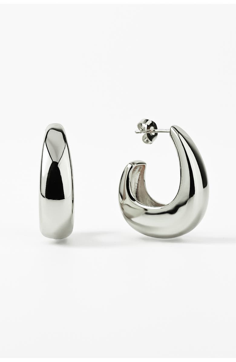 Zynnia Collective Studio Hoops, Main, color, Silver