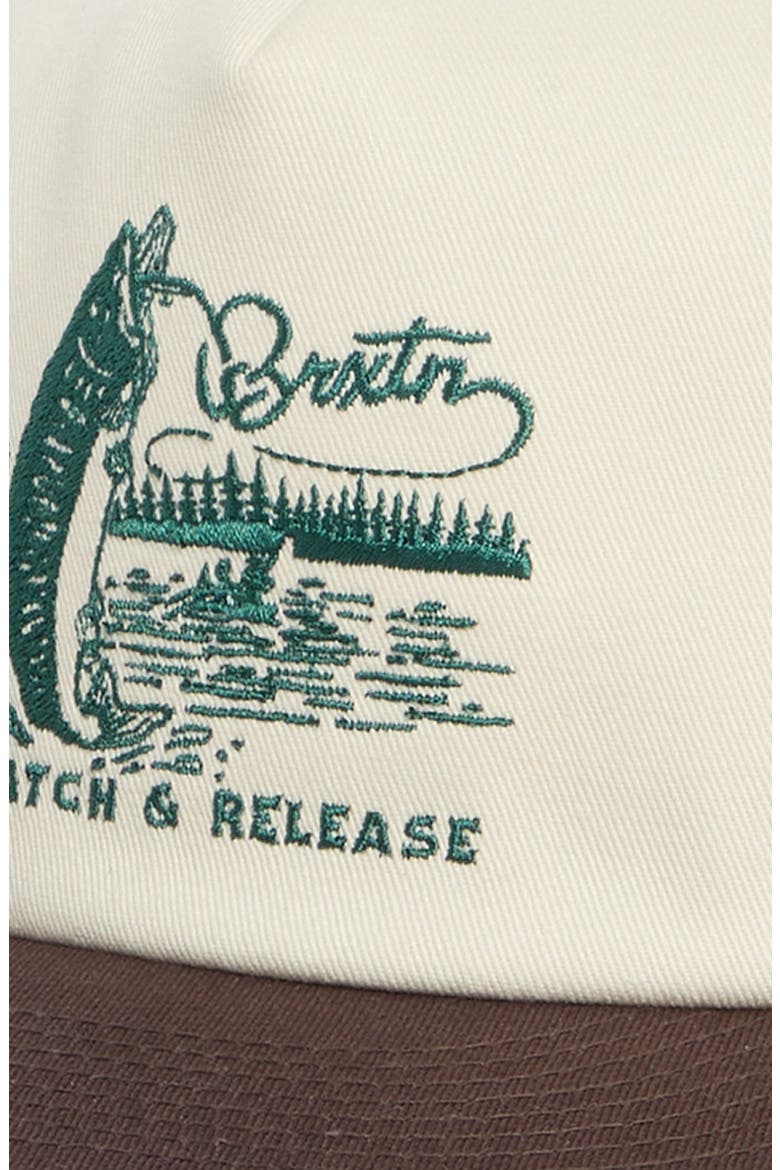 Catch & Release Snapback Baseball Cap, Alternate, color, OFF WHITE/ BROWN