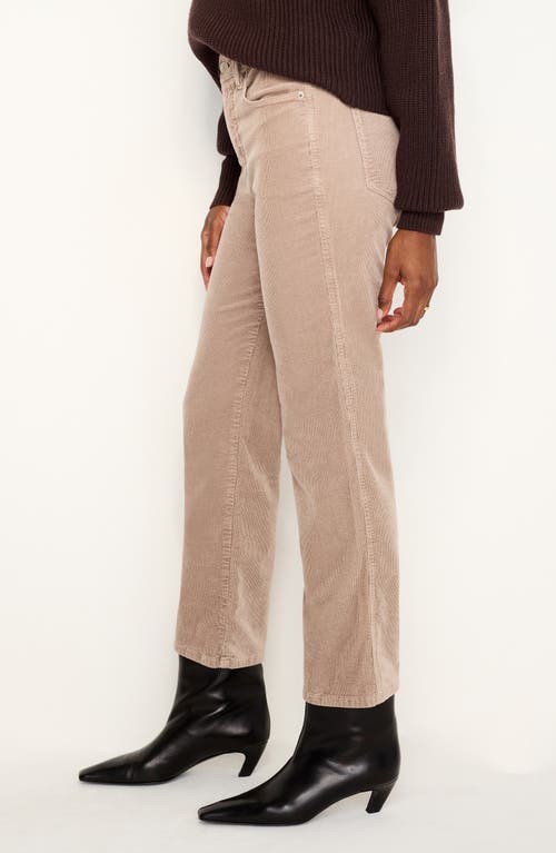 Good American Good Curve High Waist Straight Leg Corduroy Pants In Flax001