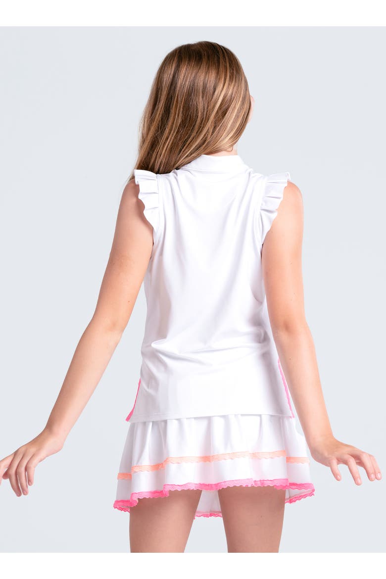 Girls Lace Frill Tank, Alternate, color, White