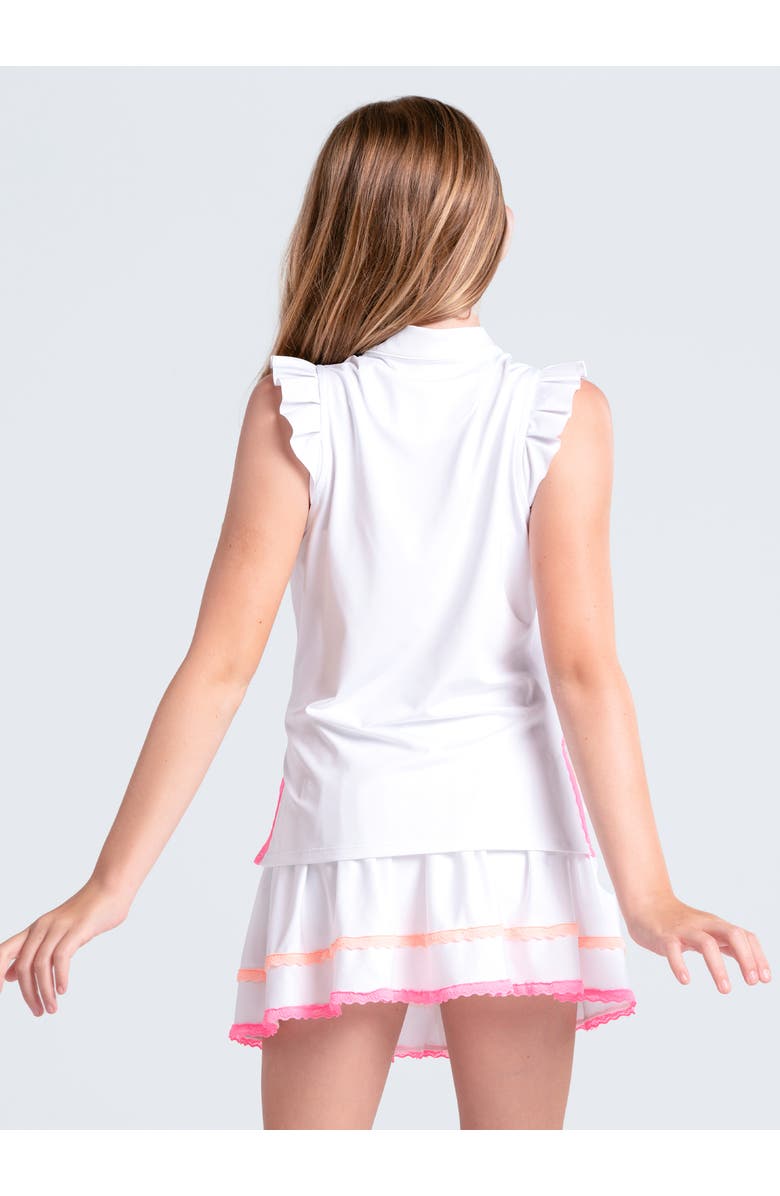Lucky in Love Girls Lace Frill Tank, Alternate, color, White