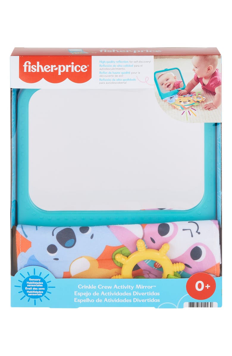 FISHER PRICE Crinkle Crew Activity Mirror, Alternate, color,