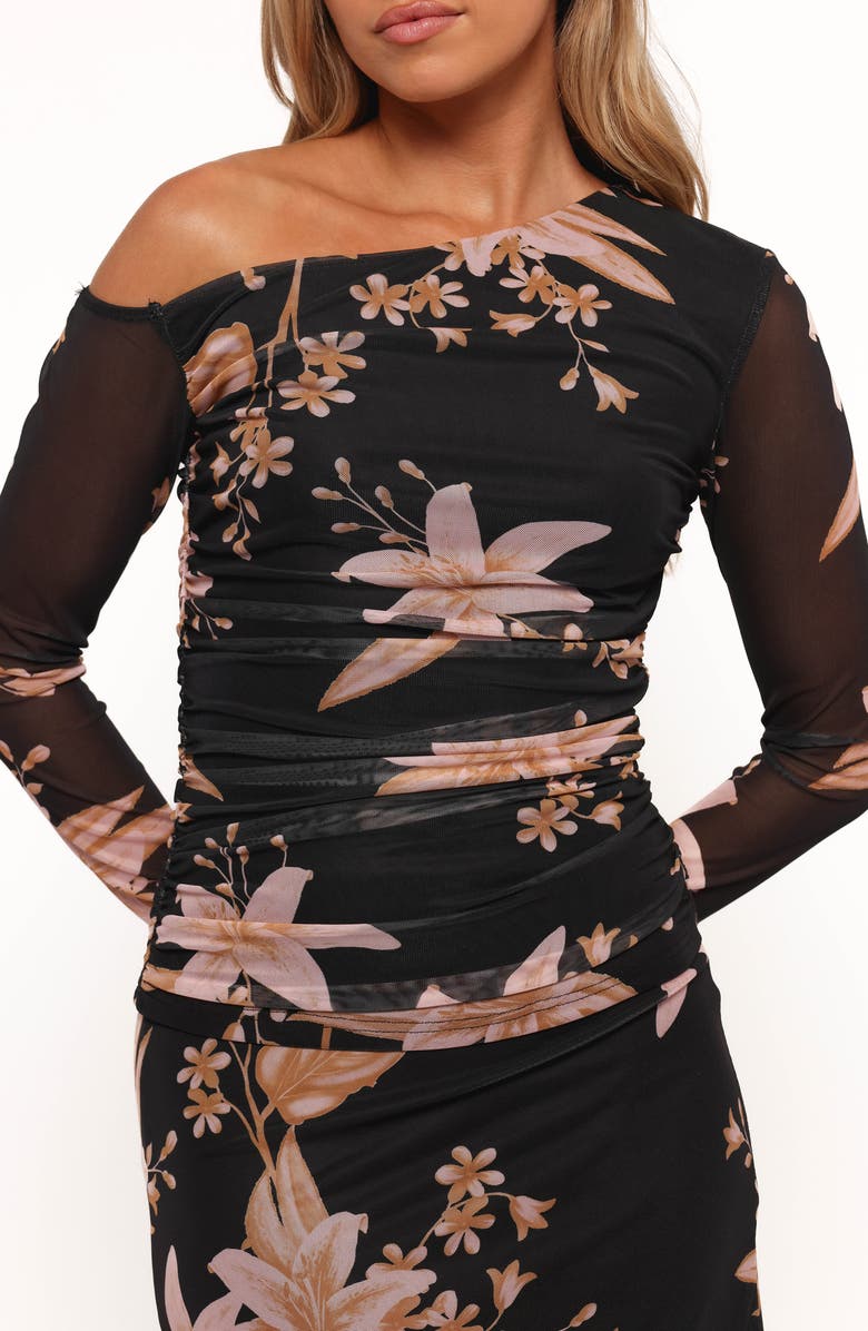 Petal & Pup Bloise Floral Off the Shoulder Mesh Top, Main, color, 