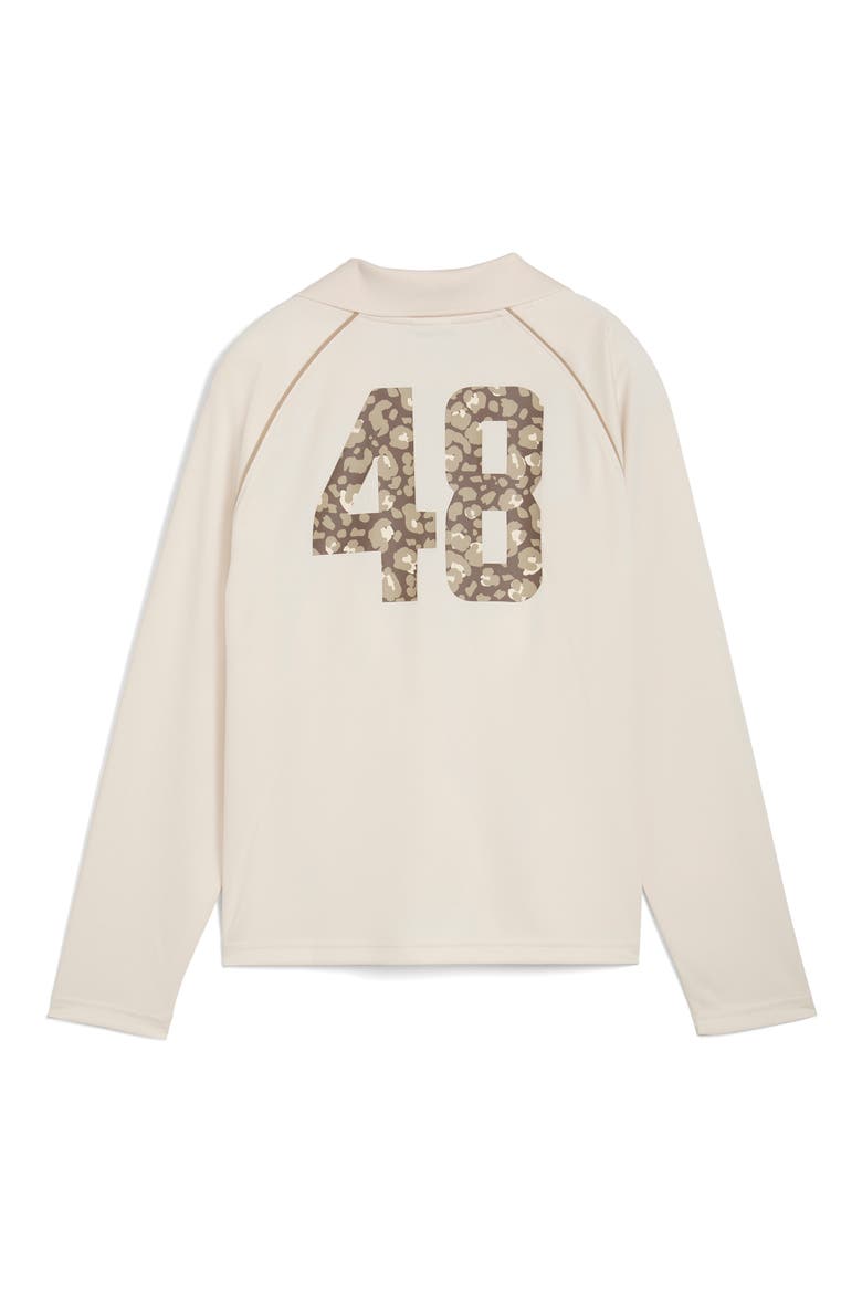 Essentials Animal Print Logo Pullover, Alternate, color, ALPINE SNOW