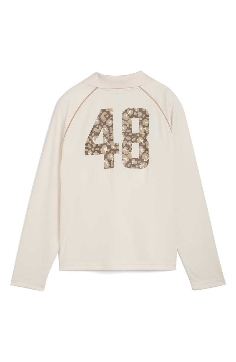 PUMA Essentials Animal Print Logo Pullover, Alternate, color, Alpine Snow