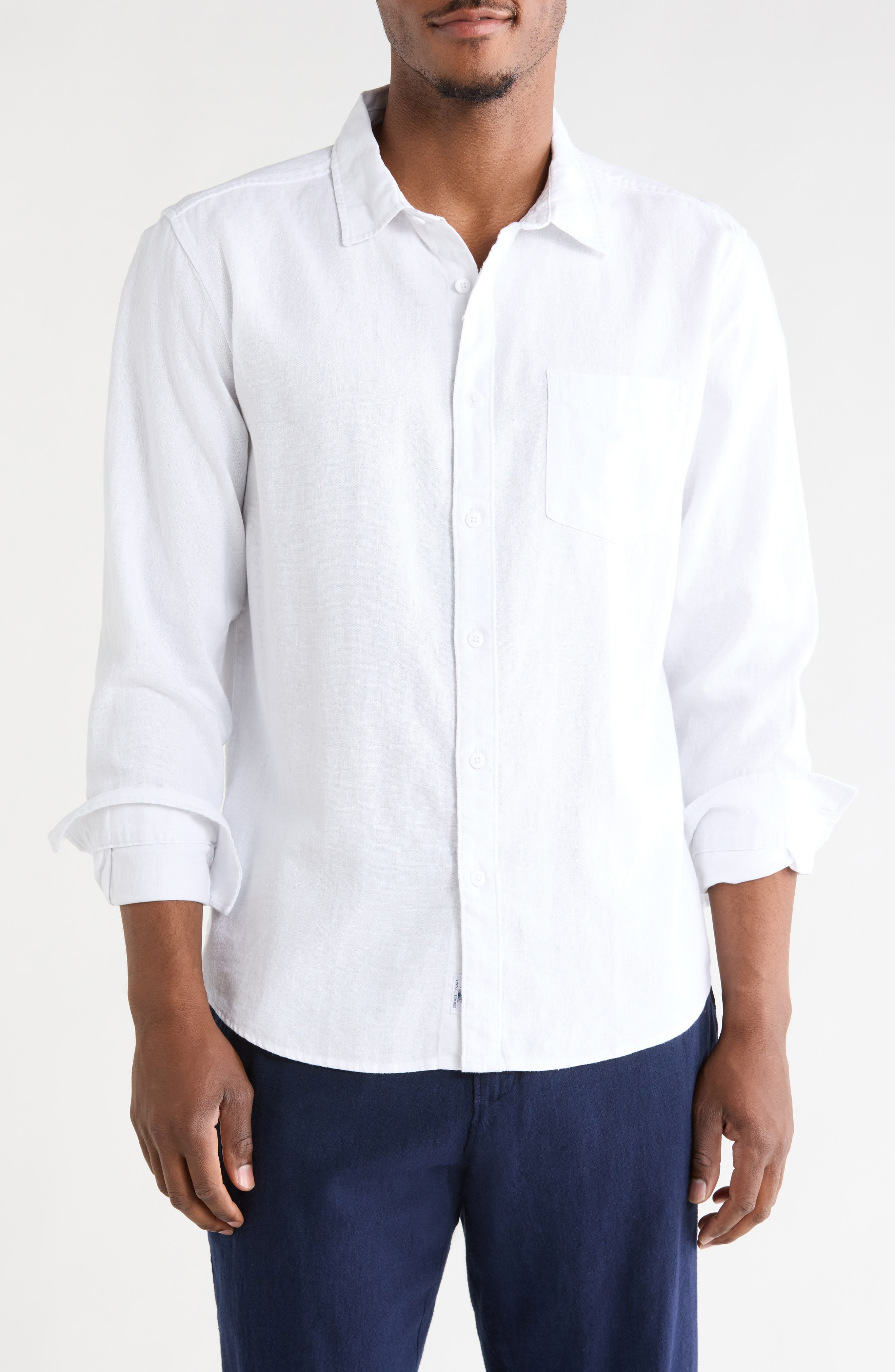 Vintage Summer Long Sleeve Linen Blend Shirt