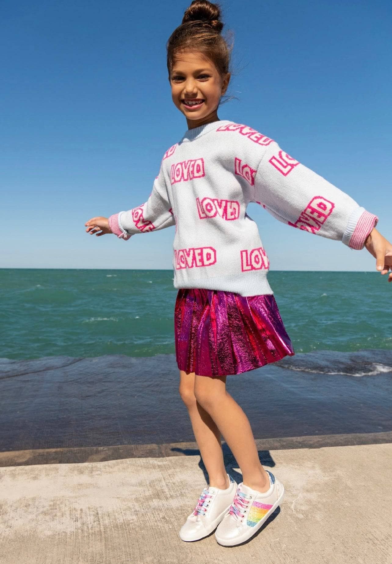 Lola + The Boys Foil Pleated Skirt | Nordstrom