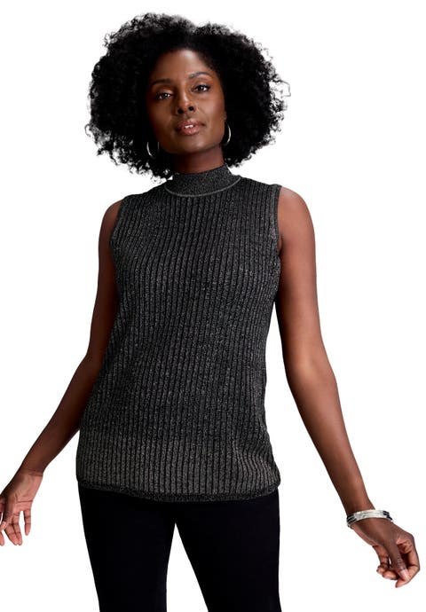 Ribbed Sleeveless Shell (Plus)