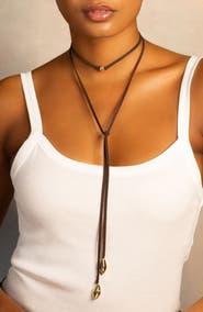 MARLYN SCHIFF Hannah Suede Necklace