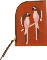 FARM Rio Macaw Zip Leather Card Case