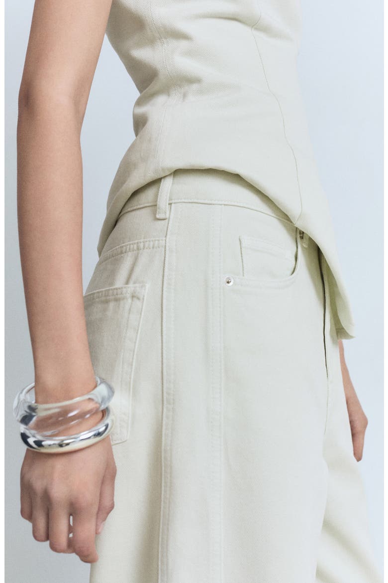 Mid Rise Baggy Ultra Wide Leg Jeans, Alternate, color, PASTEL GREEN