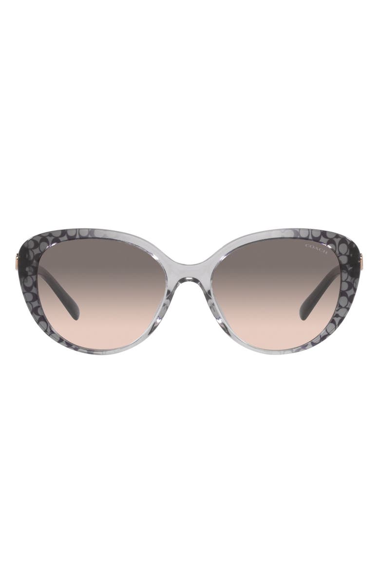 COACH 56mm Gradient Cat Eye Sunglasses, Main, color, Grey