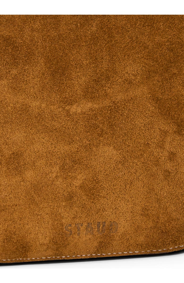 STAUD Bella Suede Saddle Crossbody Bag, Alternate, color, Tan