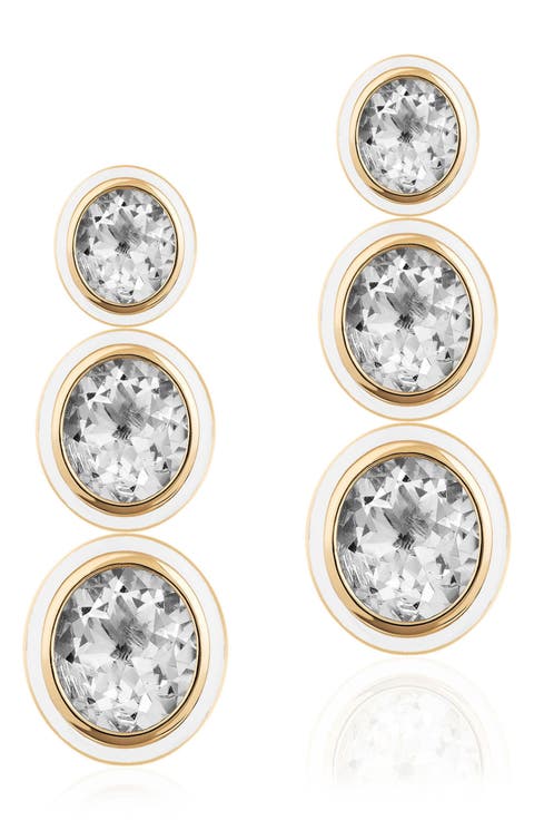 Mélange Triple Tier Drop Earrings
