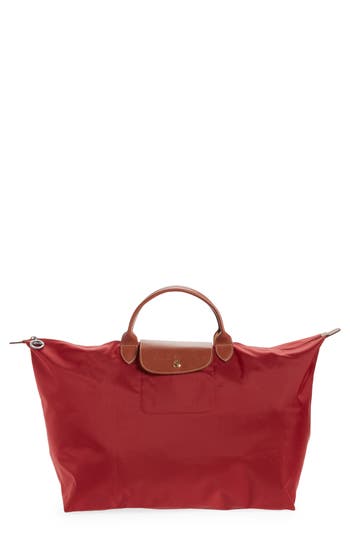 Longchamp Large Le Pliage Original Travel Bag In Red