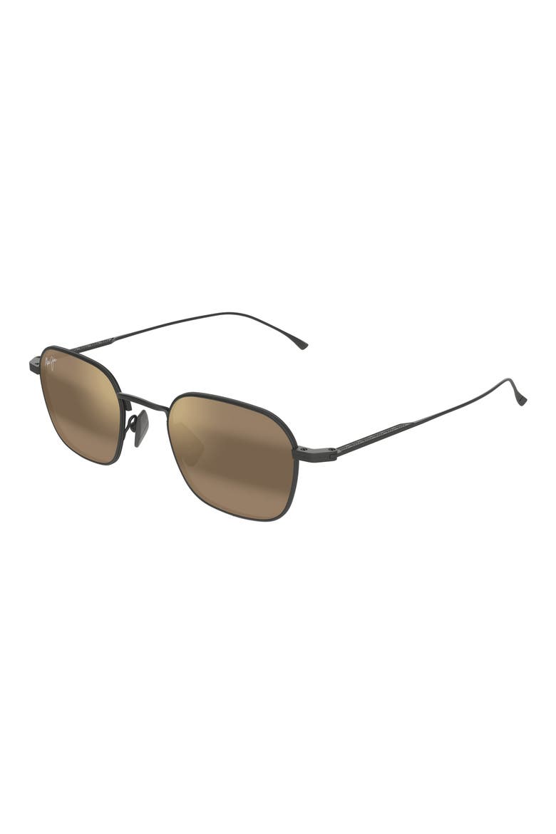 Mekala Classic 48mm Polarized Square Sunglasses, Alternate, color, DARK SILVER