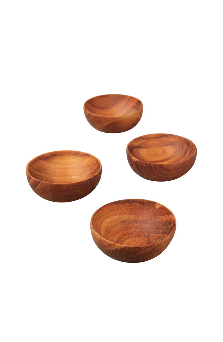Be Home Teak Pinch Bowls - Set of 4, Main, color, Teak