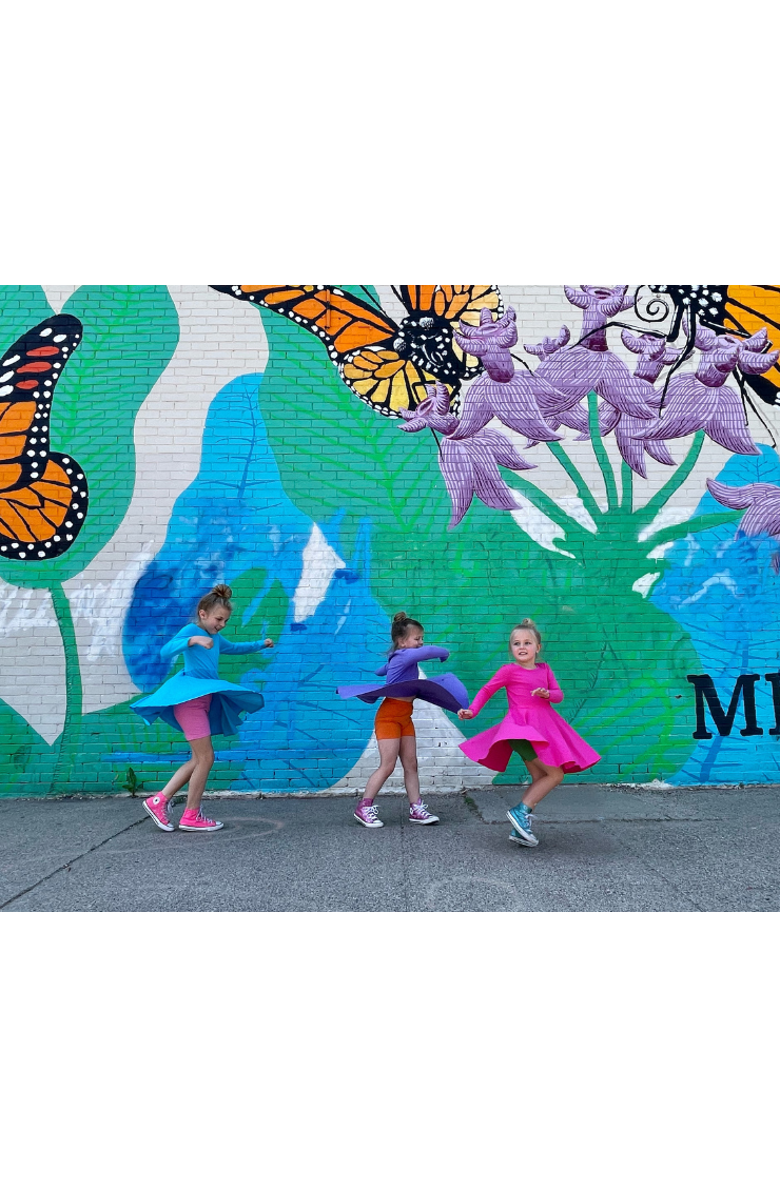 CITY THREADS Girls Organic Cotton Soft Bike Shorts, Alternate, color, Black