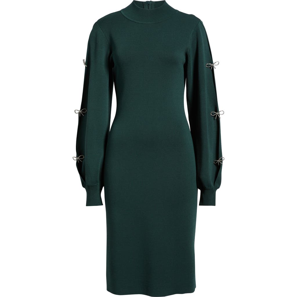 Eliza J Long Sleeve Sweater Dress In Green