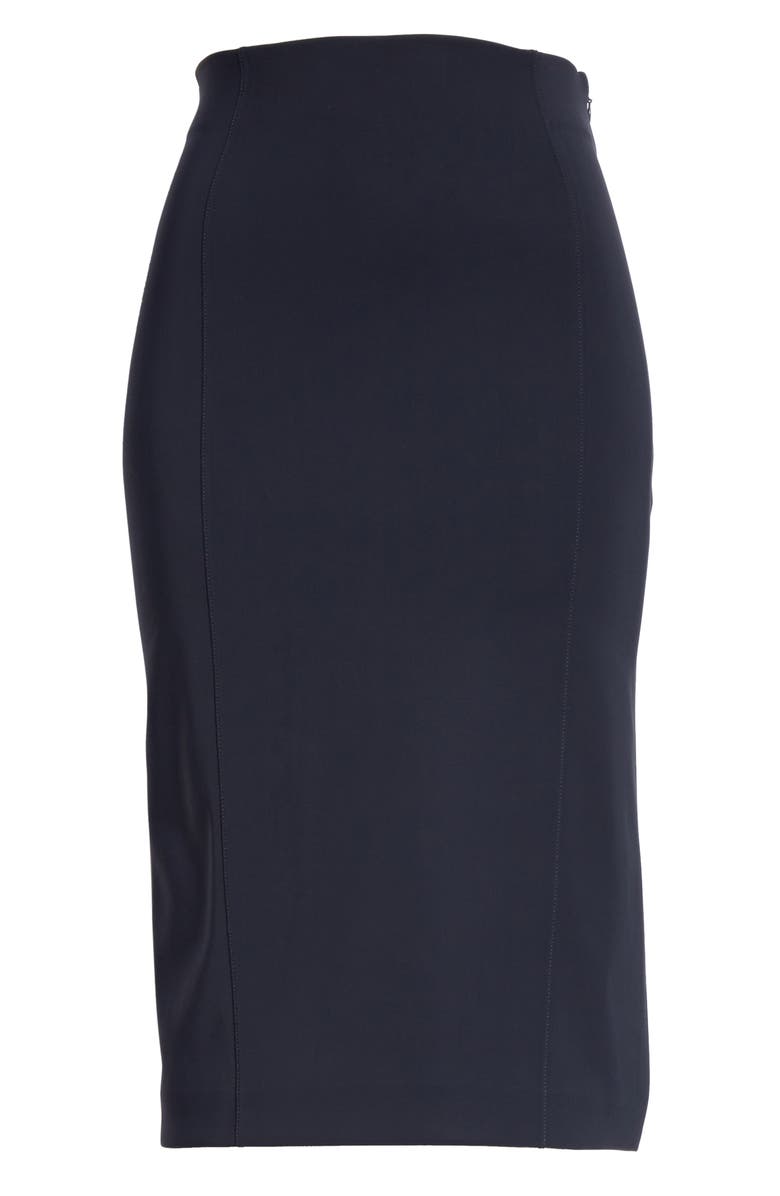 Adam Lippes Side Slit Bonded Neoprene Pencil Skirt, Alternate, color, 