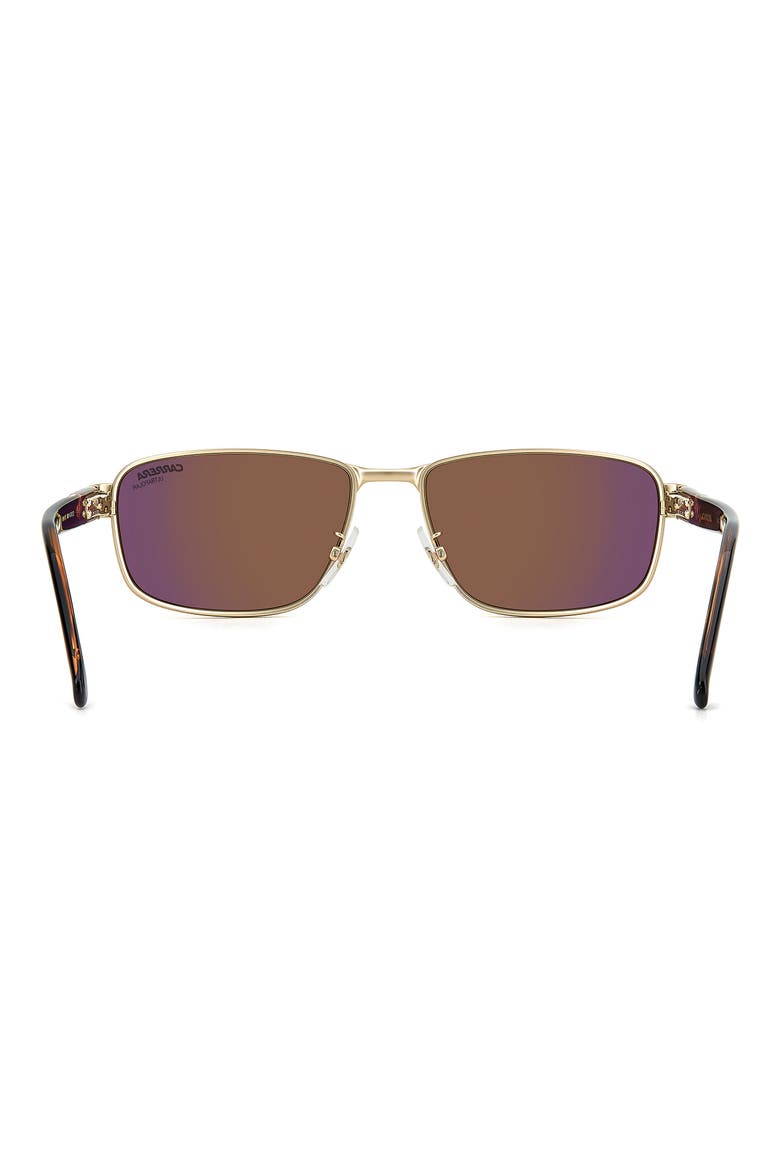 C Flex 58mm Polarized Rectangular Sunglasses, Alternate, color, MATTE GOLD
