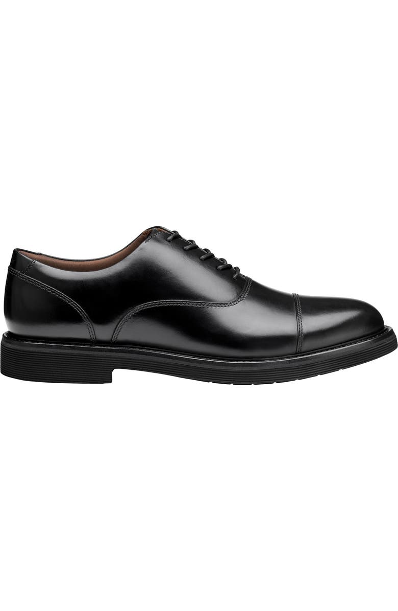 Johnston & Murphy Tyson Cap Toe Oxford, Alternate, color, Black Full Grain