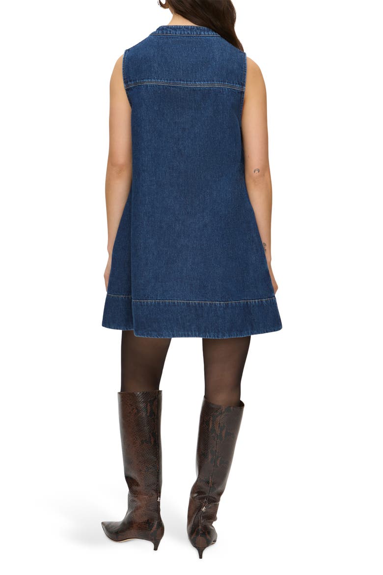 Rory Sleeveless Denim Shift Dress, Alternate, color, OCEAN BLUE