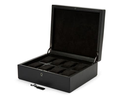 Wolf British Racing 8 Piece Watch Box In Black