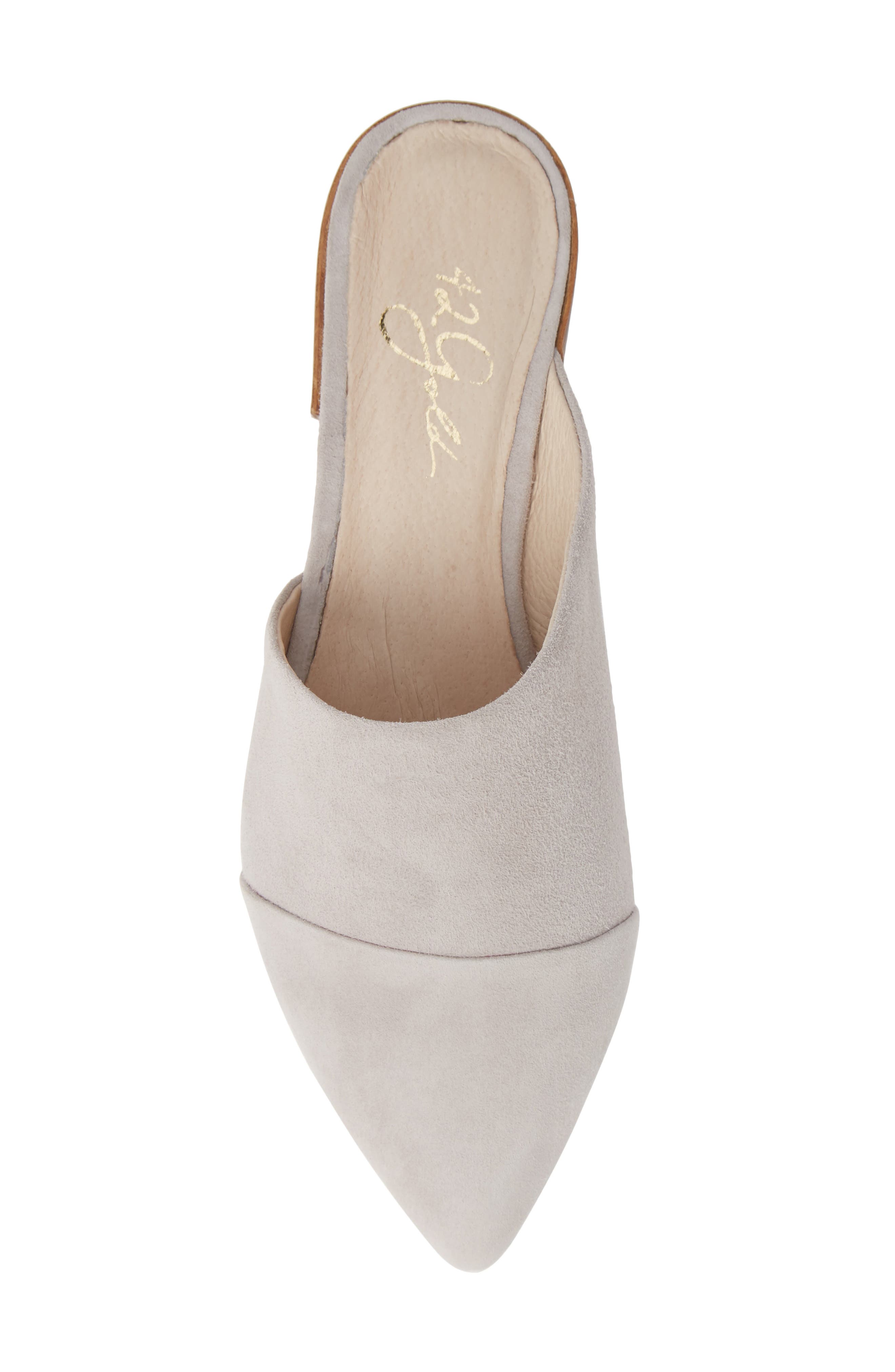 Castle Cap Toe Mule, Alternate, color, FOG SUEDE