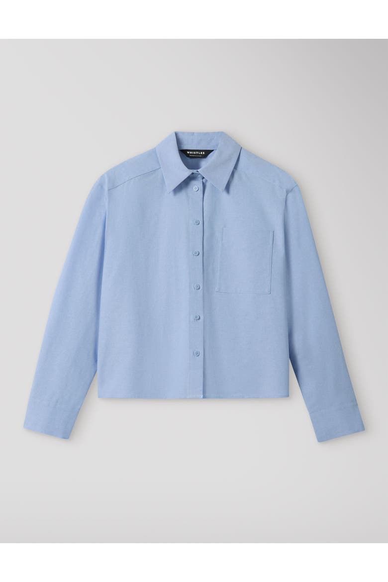 Boxy Oxford Cotton Shirt, Alternate, color, Pale Blue