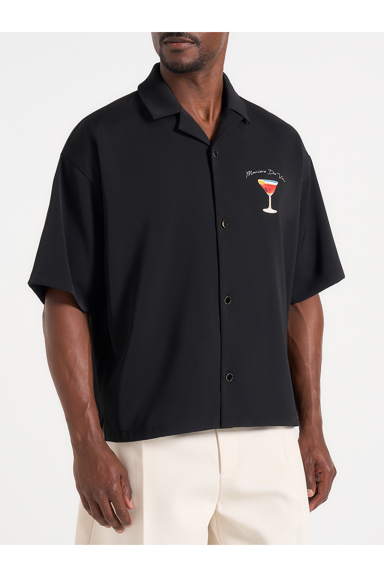 St. Barts Relaxed Fit Shirt, Alternate, color, Black
