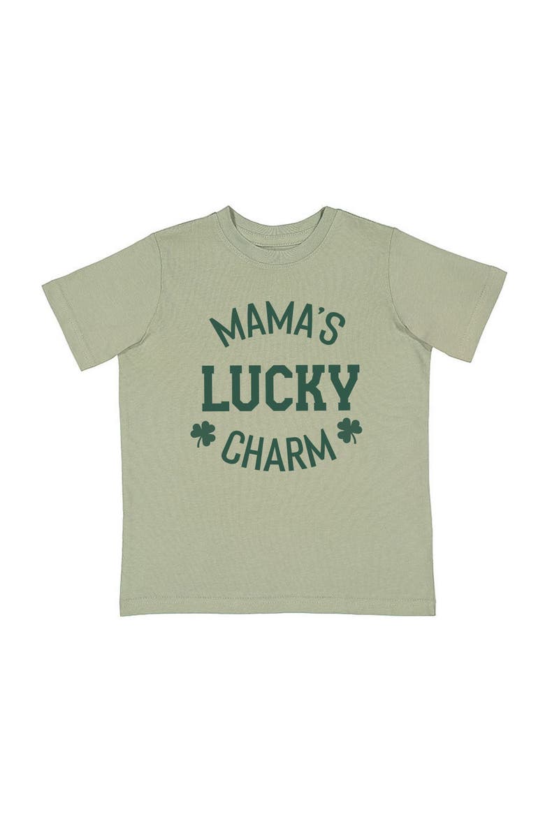 Sweet Wink Mama's Lucky Charm St. Patrick's Day Short Sleeve T-Shirt, Main, color, Sage
