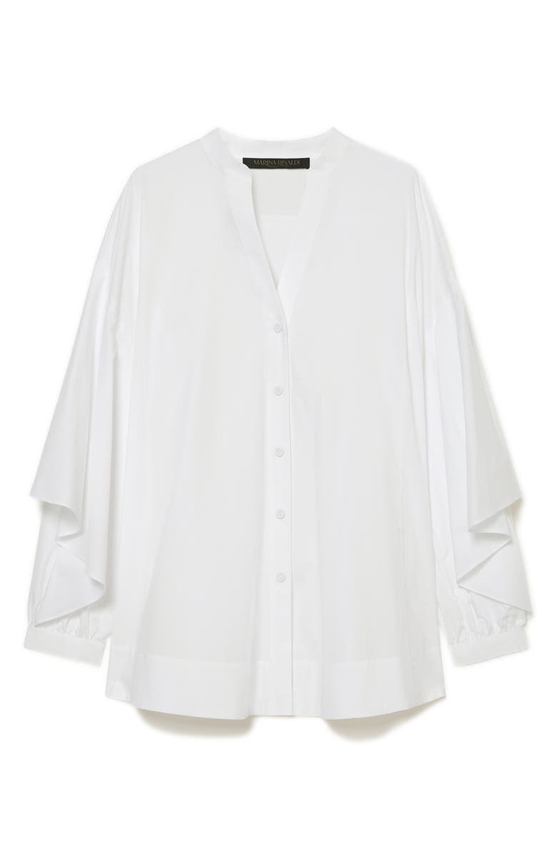Marina Rinaldi Nagoraio Cotton Poplin Tunic, Alternate, color, Optical White