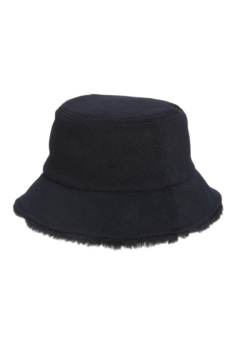 The Wool Blend Bucket Hat, Main, color, BLACK