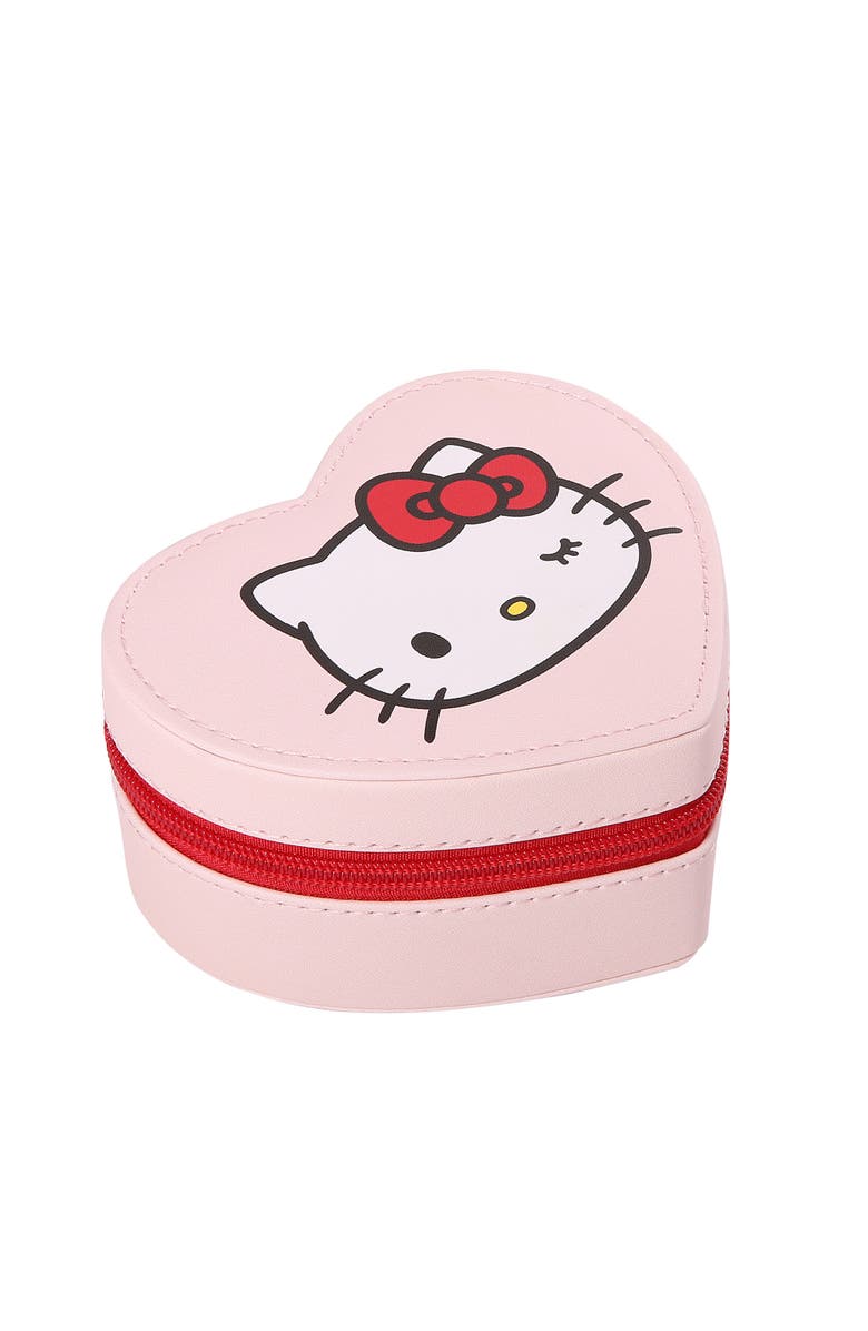 Hello Kitty Heart Shaped Jewelry Travel Case, Main, color, Pink