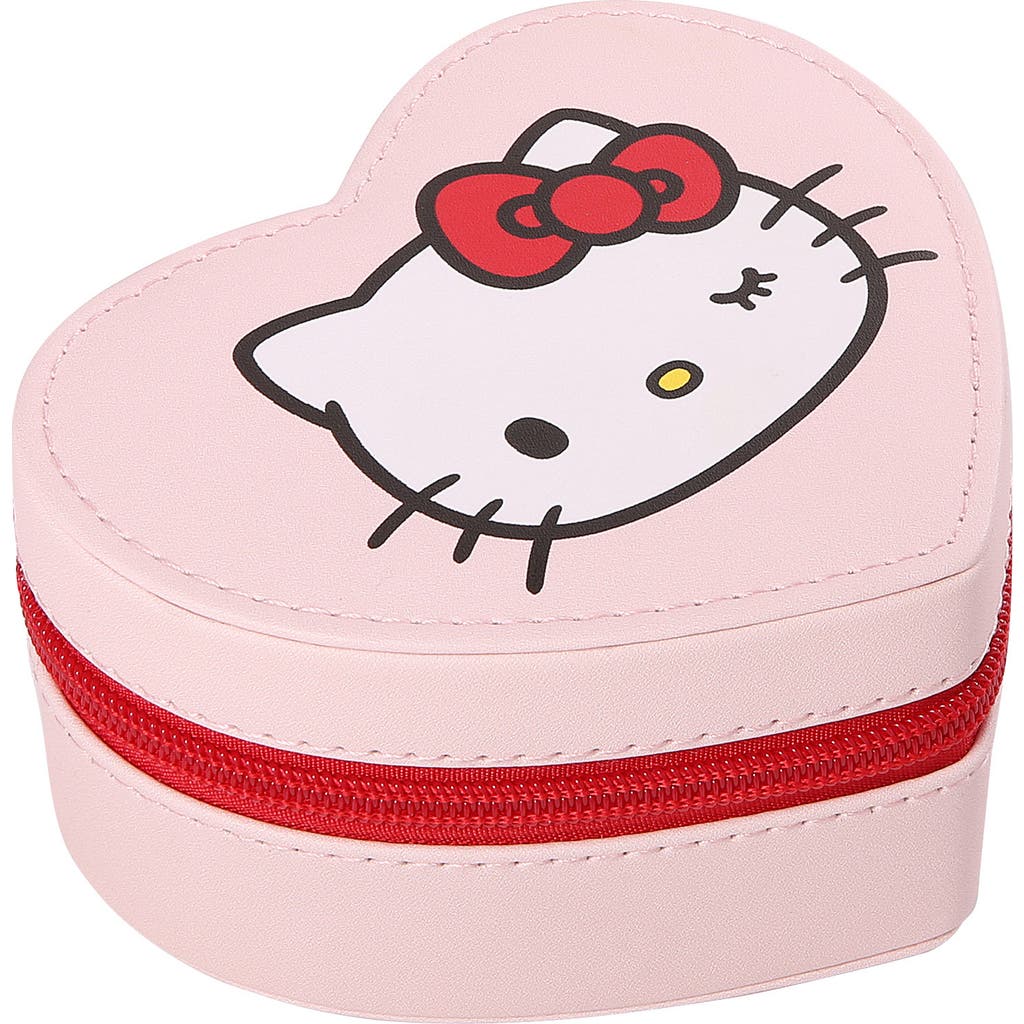 Hello Kitty Heart Shaped Jewelry Travel Case In Pink