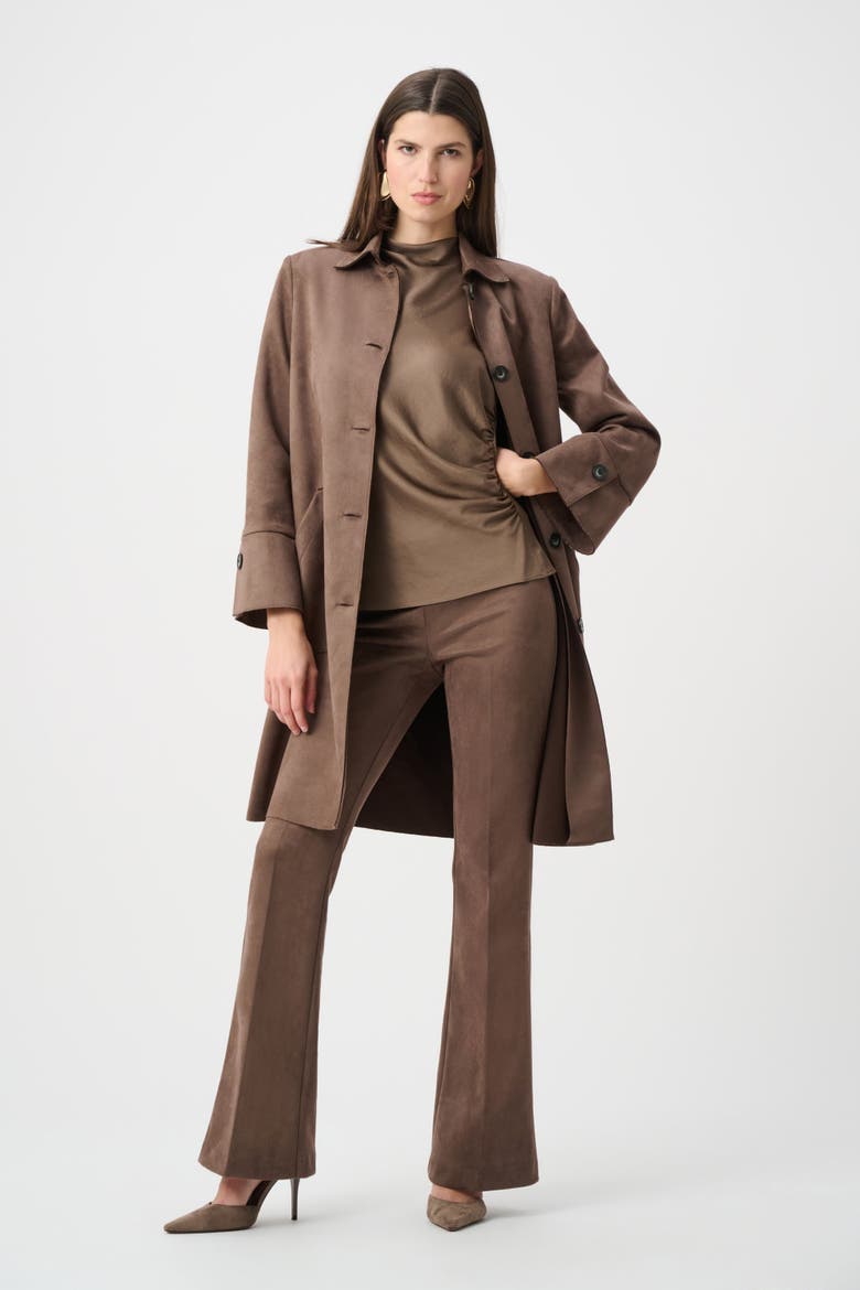 Suede Straight Coat, Alternate, color, Mink