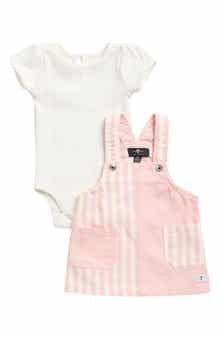 7 For All Mankind Cotton Bodysuit & Denim Skirtall Set